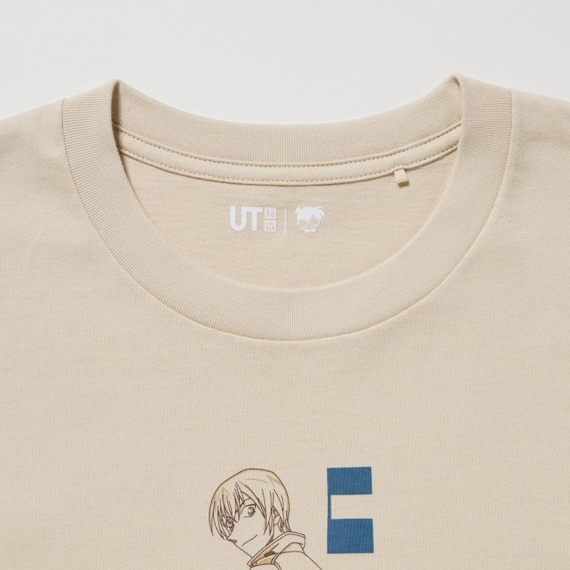 Beige Women Uniqlo Introduction Of Detective Conan (Case Closed) Ut (Short-sleeve Graphic) T Shirts | USA JCOMK-2683