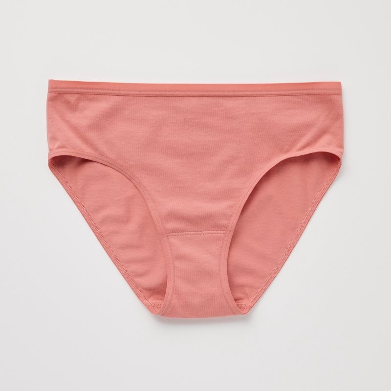 Beige Women Uniqlo Mid-rise Underwear | USA XRVEG-9753