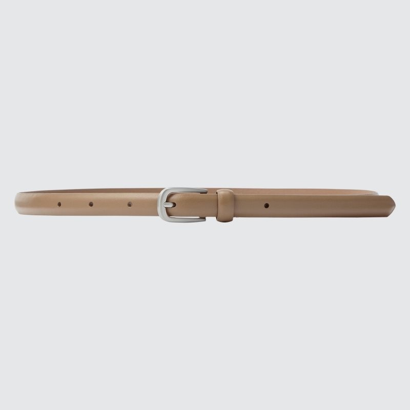 Beige Women Uniqlo Skinny Dress Belts | USA IHWUD-4861