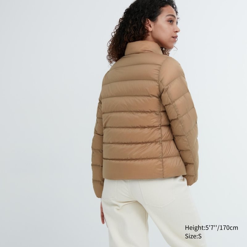 Beige Women Uniqlo Ultra Light Down Jackets | USA MKXPH-1820