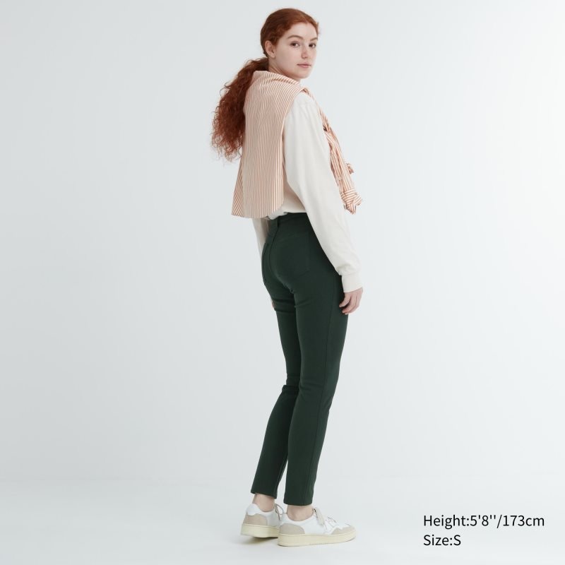 Beige Women Uniqlo Ultra Stretch Leggings Pants | USA DIWVY-7802