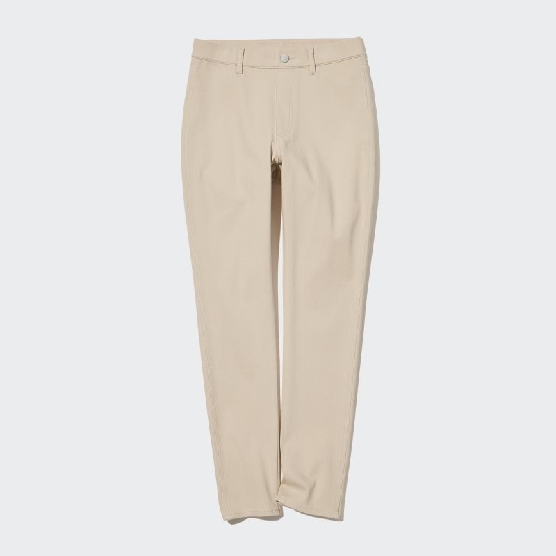 Beige Women Uniqlo Ultra Stretch Leggings Pants | USA FWZDA-1973