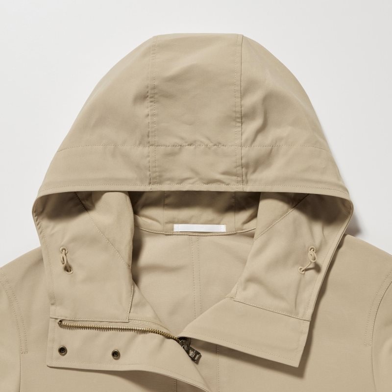 Beige Women Uniqlo Utility Parka | USA KPVTF-5637