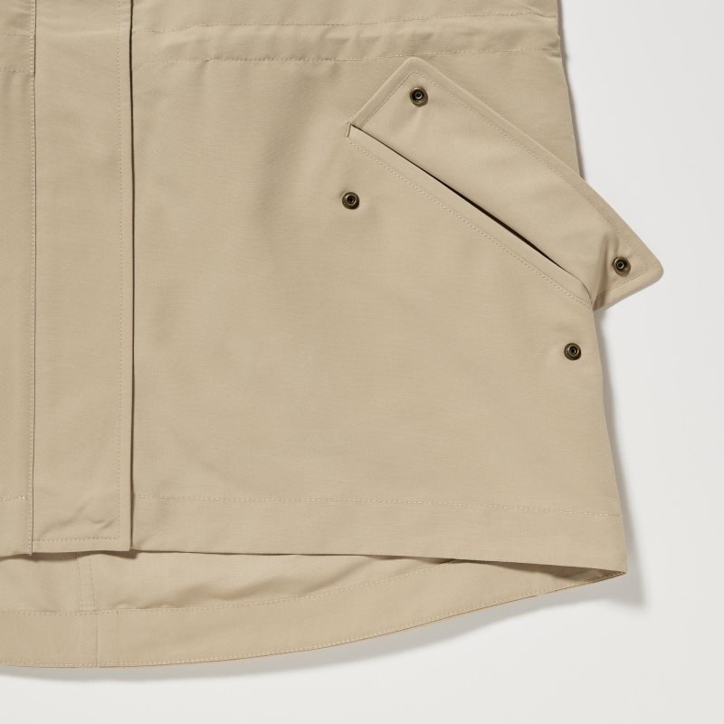 Beige Women Uniqlo Utility Parka | USA KPVTF-5637