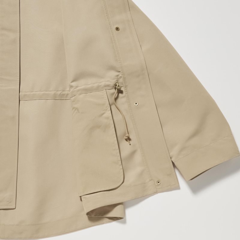 Beige Women Uniqlo Utility Parka | USA KPVTF-5637