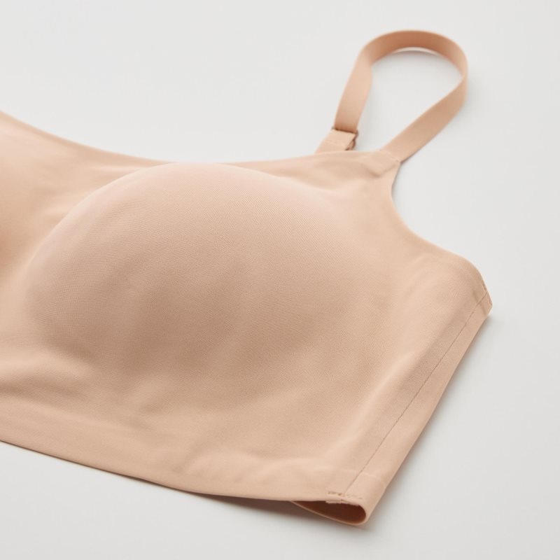 Beige Women Uniqlo Wireless (Relax) Bras | USA PJKSH-1093