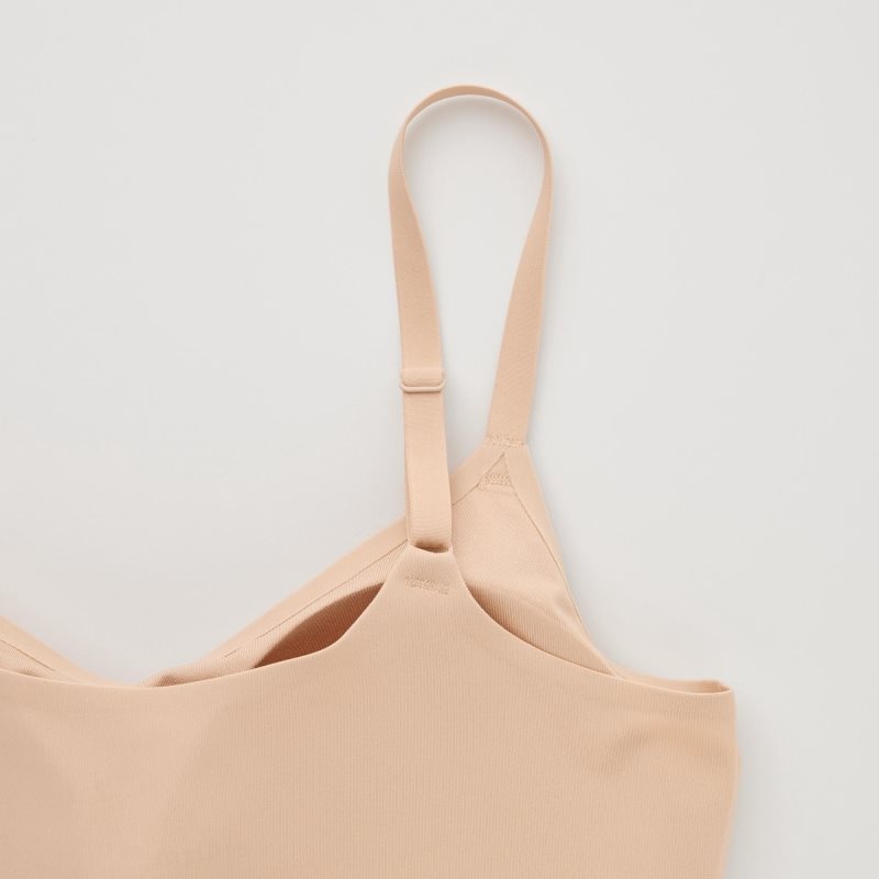 Beige Women Uniqlo Wireless (Relax) Bras | USA PJKSH-1093