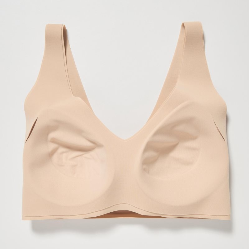 Beige Women Uniqlo Wireless (Ultra Relax) Bras | USA ICWYL-1387