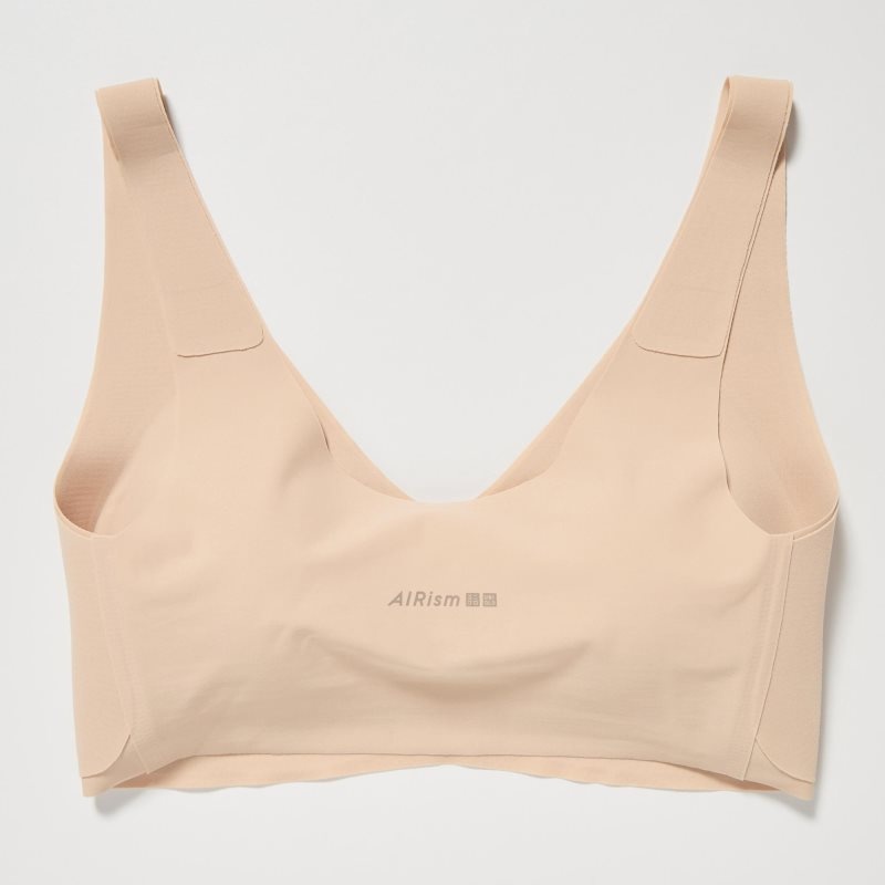 Beige Women Uniqlo Wireless (Ultra Relax) Bras | USA ICWYL-1387