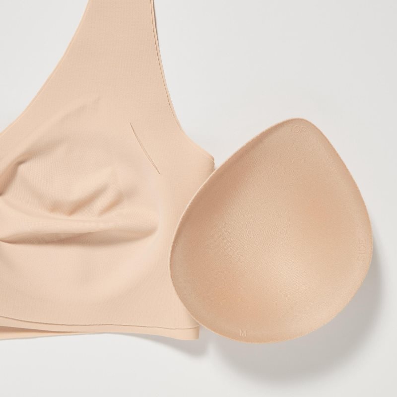 Beige Women Uniqlo Wireless (Ultra Relax) Bras | USA ICWYL-1387