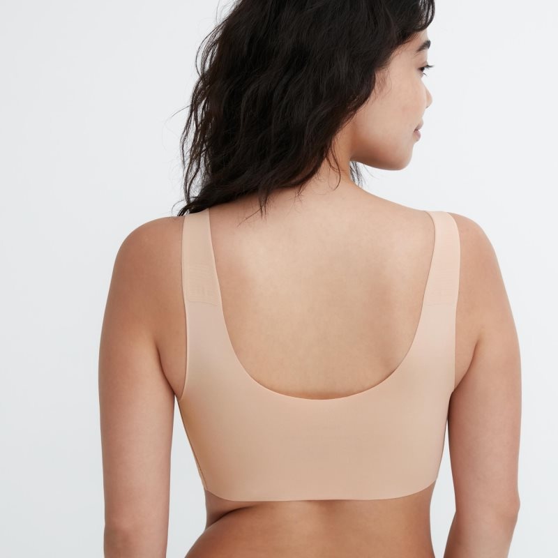 Beige Women Uniqlo Wireless (Ultra Relax) Bras | USA UJTCI-1726