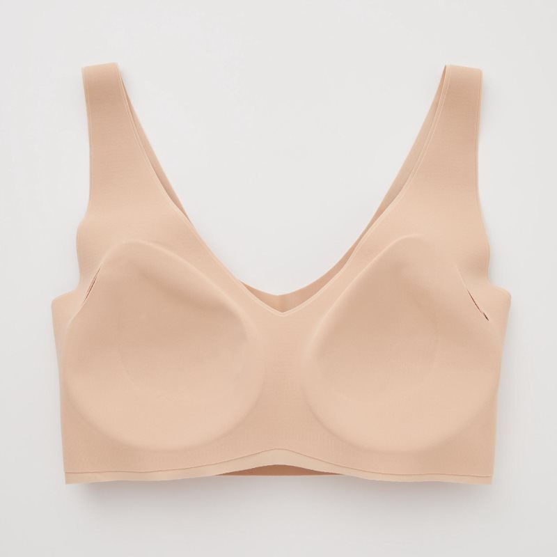 Beige Women Uniqlo Wireless (Ultra Relax) Bras | USA UJTCI-1726