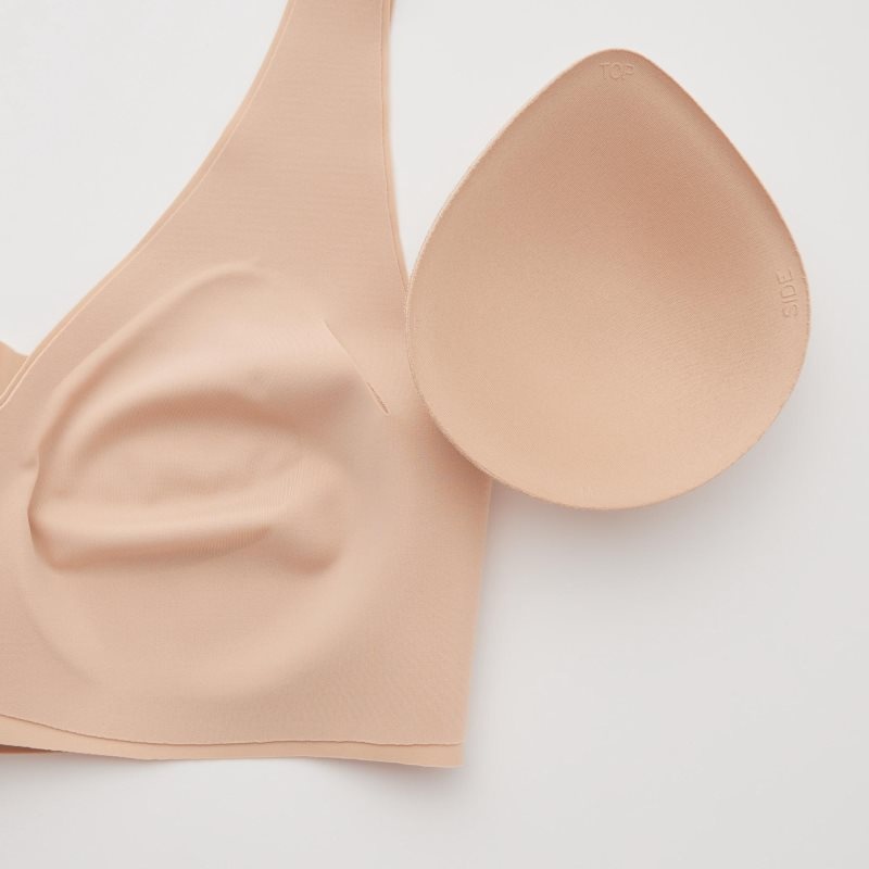 Beige Women Uniqlo Wireless (Ultra Relax) Bras | USA UJTCI-1726