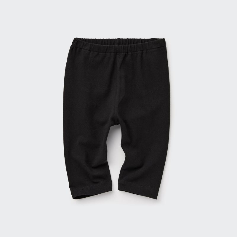 Black Baby Uniqlo Cropped (Solid) Leggings | USA YKSUD-7142