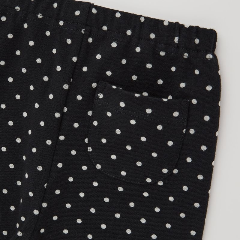 Black Baby Uniqlo Full-length (Dot) Leggings | USA MAEQN-1324