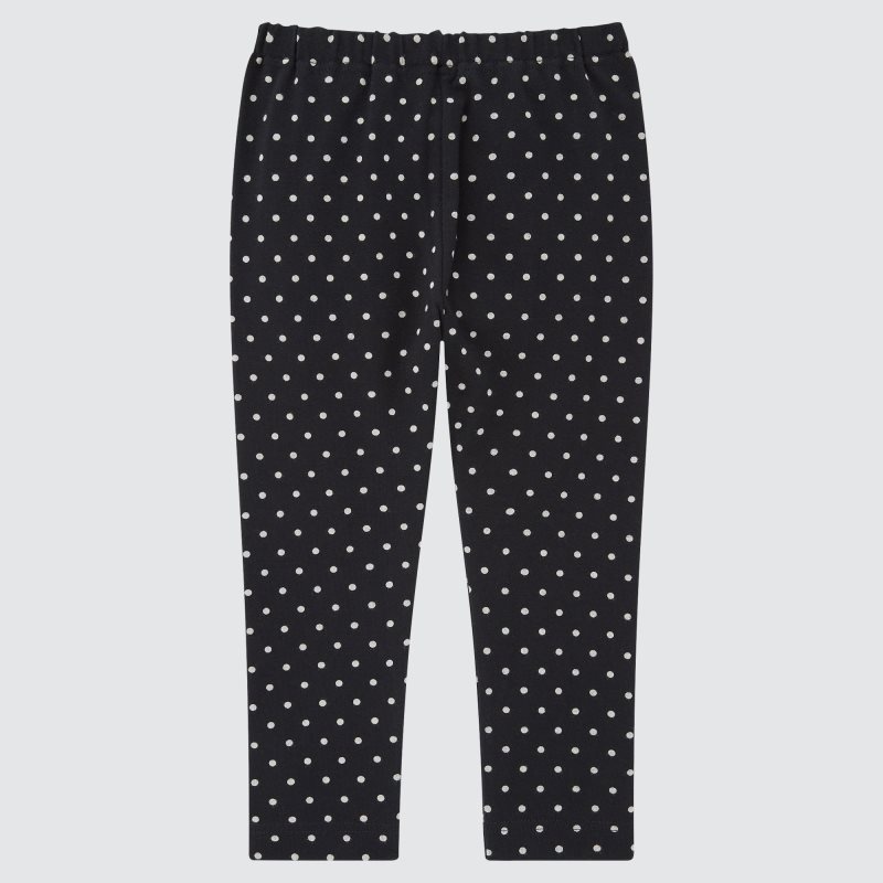 Black Baby Uniqlo Full-length (Dot) Leggings | USA MAEQN-1324