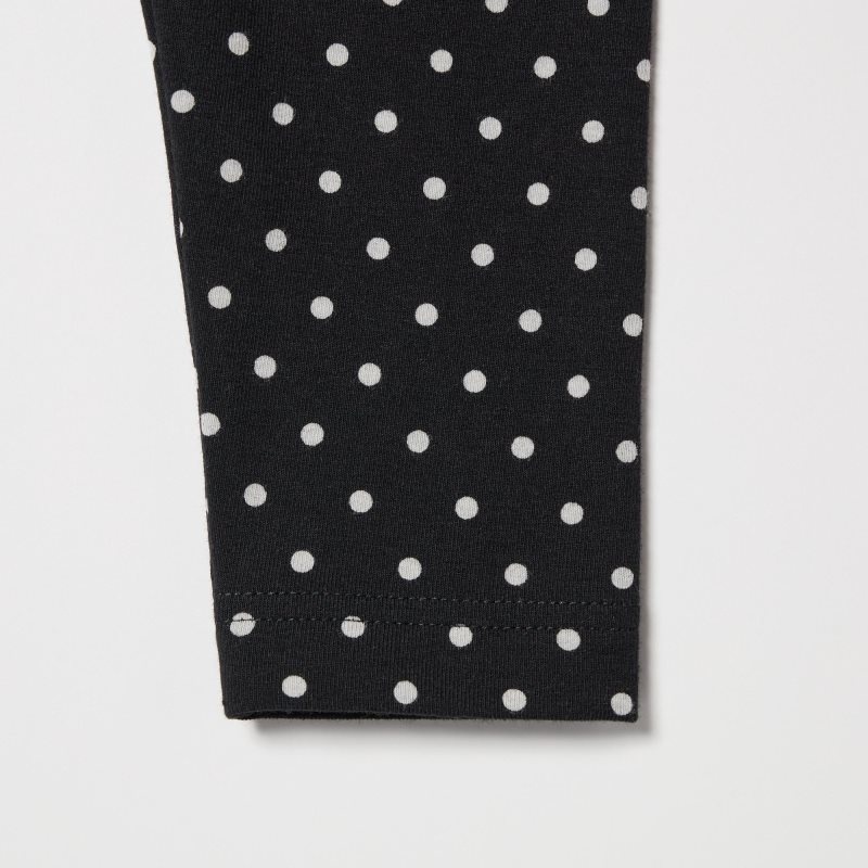 Black Baby Uniqlo Full-length (Dotted) Leggings | USA EWIGR-4591