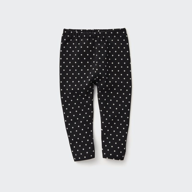 Black Baby Uniqlo Full-length (Dotted) Leggings | USA EWIGR-4591