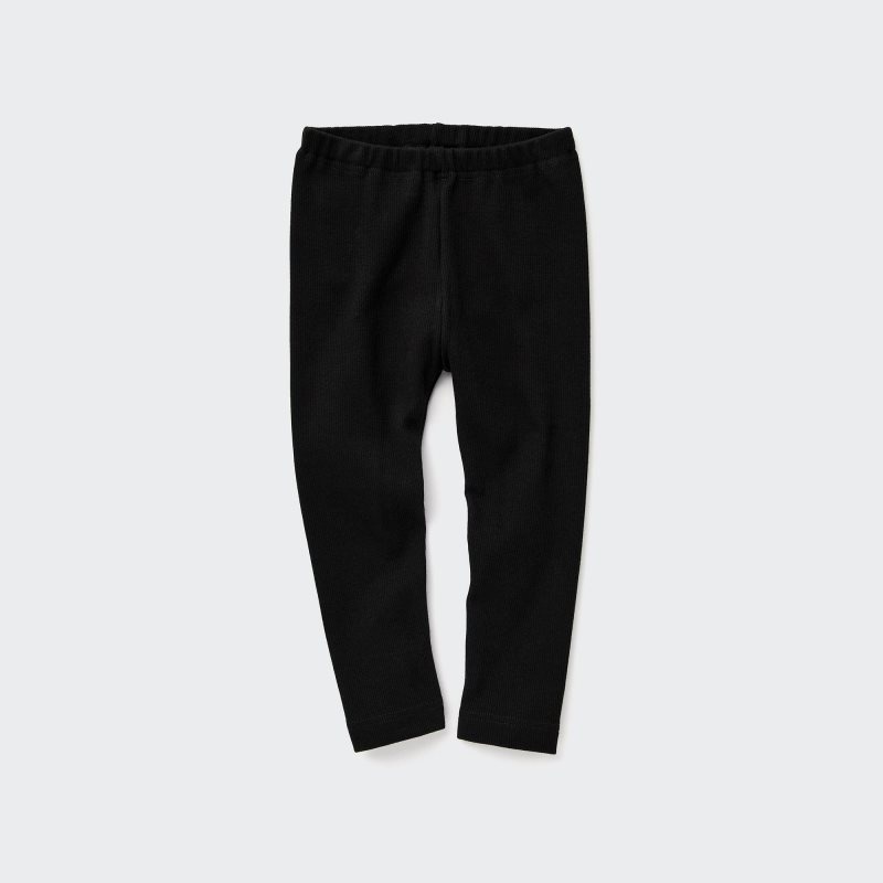 Black Baby Uniqlo Full-length (Ribbed) Leggings | USA LHSFT-3517