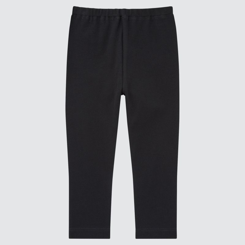 Black Baby Uniqlo Full-length (Ribbed) Leggings | USA CTGYJ-4293