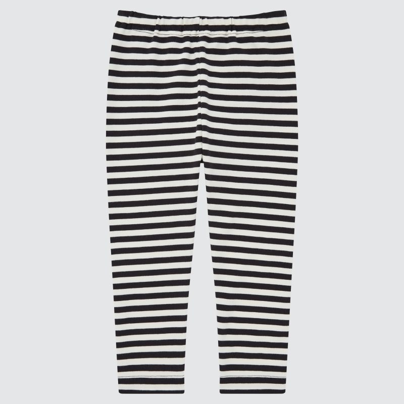 Black Baby Uniqlo Full-length (Stripe) Leggings | USA VAFCS-4801