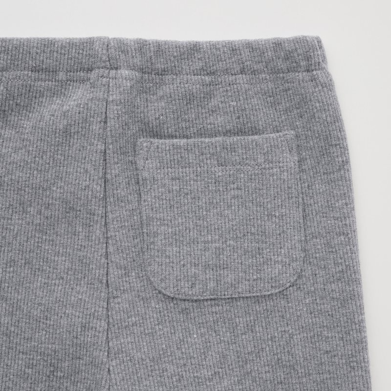 Black Baby Uniqlo Ribbed Leggings | USA BYWEH-8593