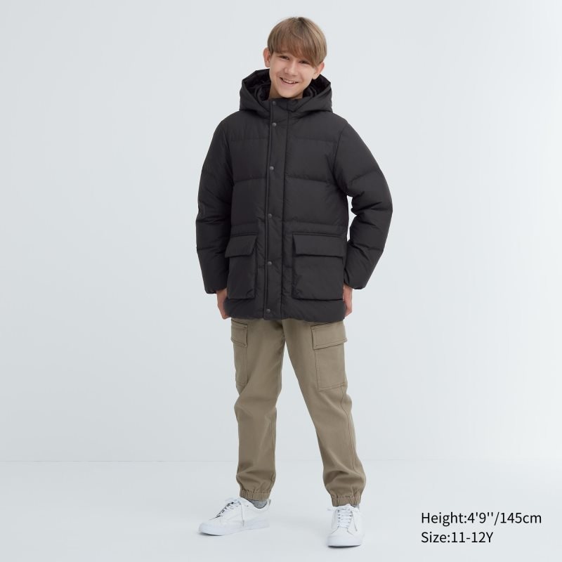 Black Kids Uniqlo Down Parka | USA RLTSW-2930