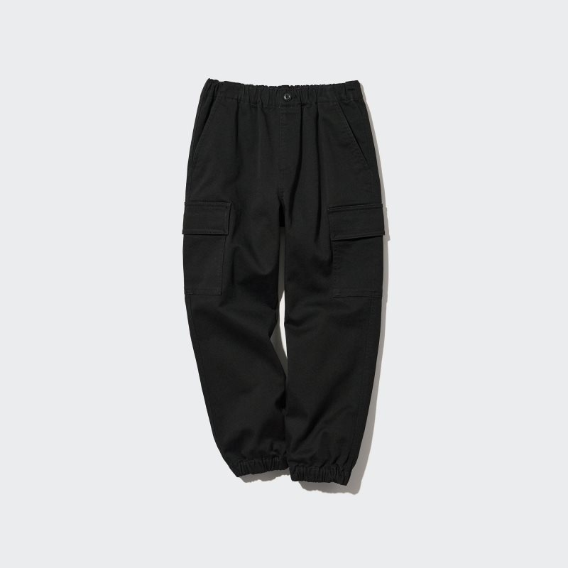 Black Kids Uniqlo Ultra Stretch Cargo Jogger | USA HXPTM-9546