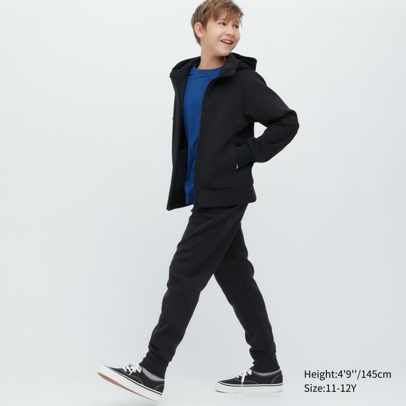 Black Kids Uniqlo Ultra Stretch Dry Sweatpants | USA KYXCD-4239