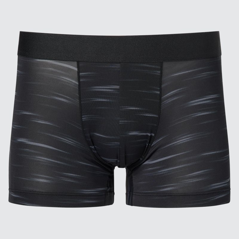 Black Men Uniqlo Airism Low-rise Printed Boxer Briefs | USA DZIKR-5287