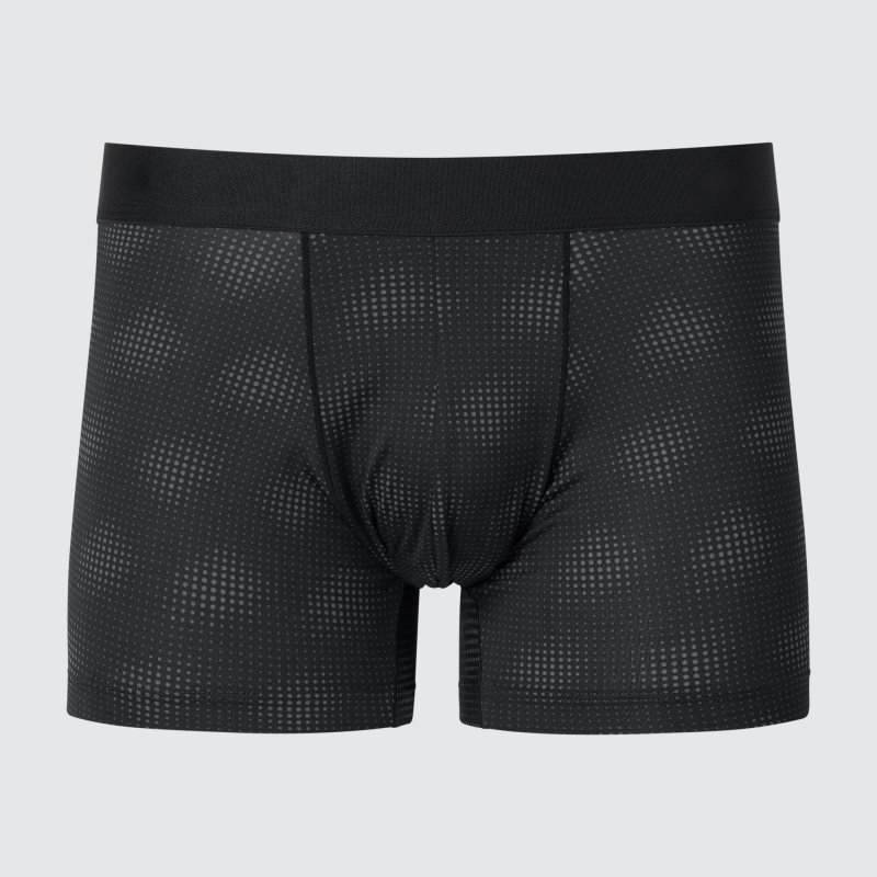 Black Men Uniqlo Airism Printed Low-rise Boxer Briefs | USA FUXKZ-1984