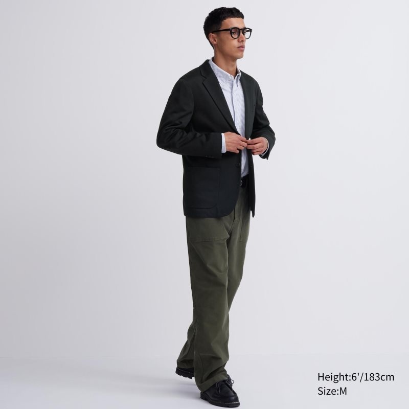 Black Men Uniqlo Comfort Jackets | USA TAIKQ-1279