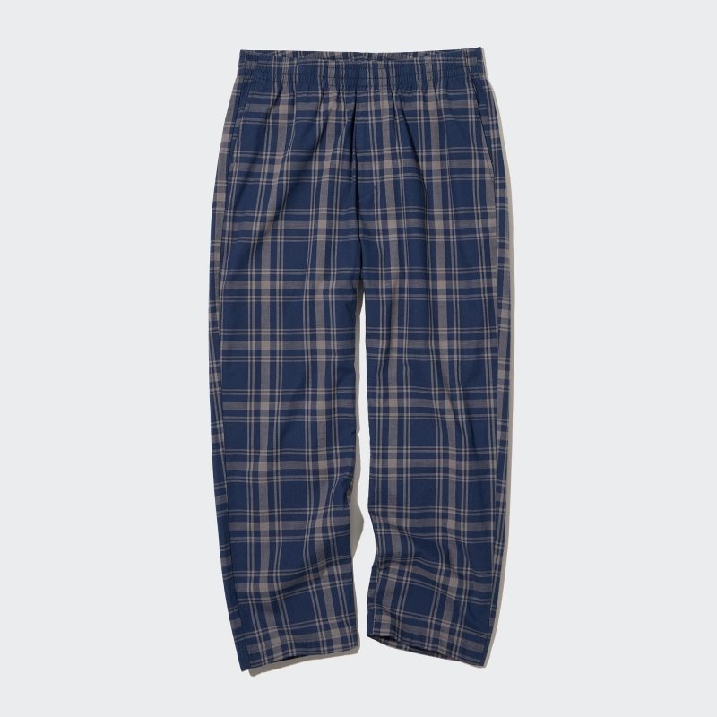 Black Men Uniqlo Cotton Relaxed Ankle Pants | USA LNKCA-9728