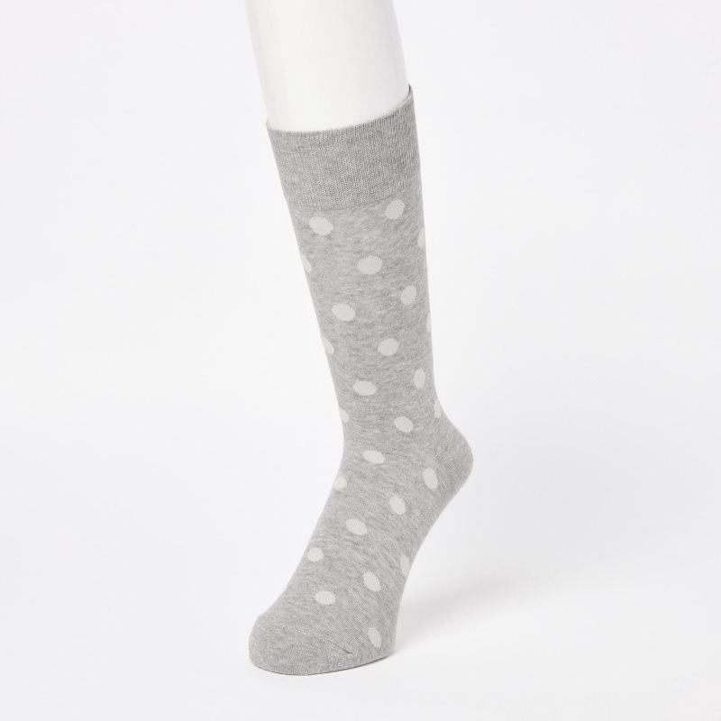 Black Men Uniqlo Dotted Socks | USA UYKTL-7091