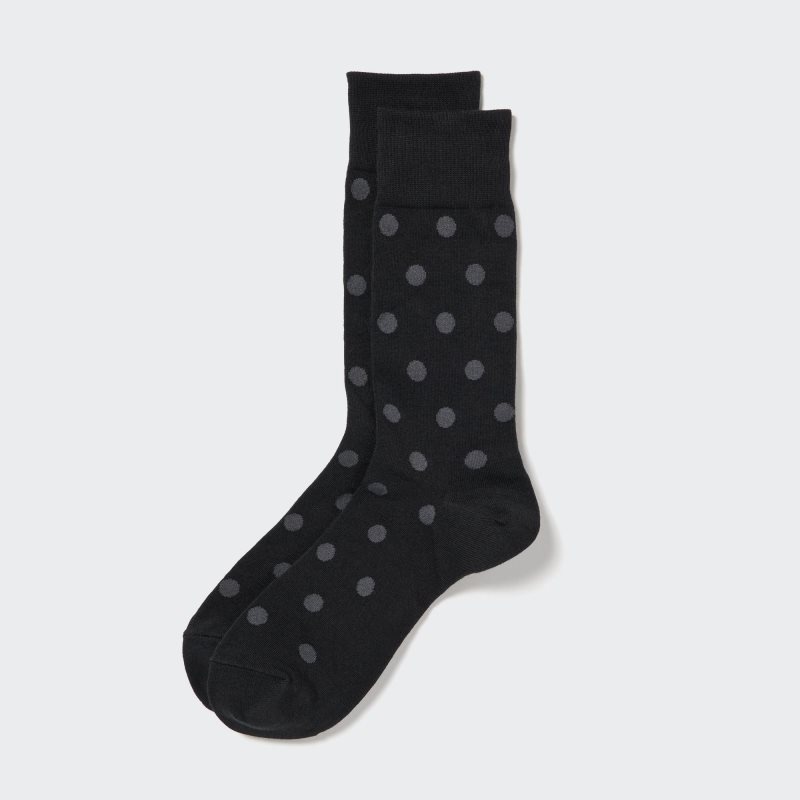 Black Men Uniqlo Dotted Socks | USA UYKTL-7091