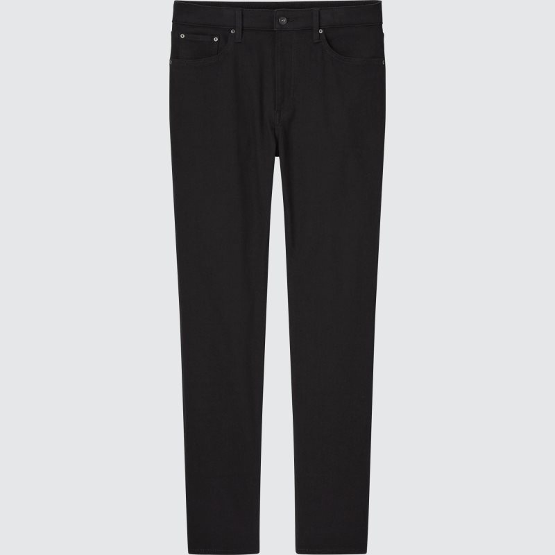 Black Men Uniqlo Ezy Ultra Stretch (Tall) Jeans | USA FEYJB-4258