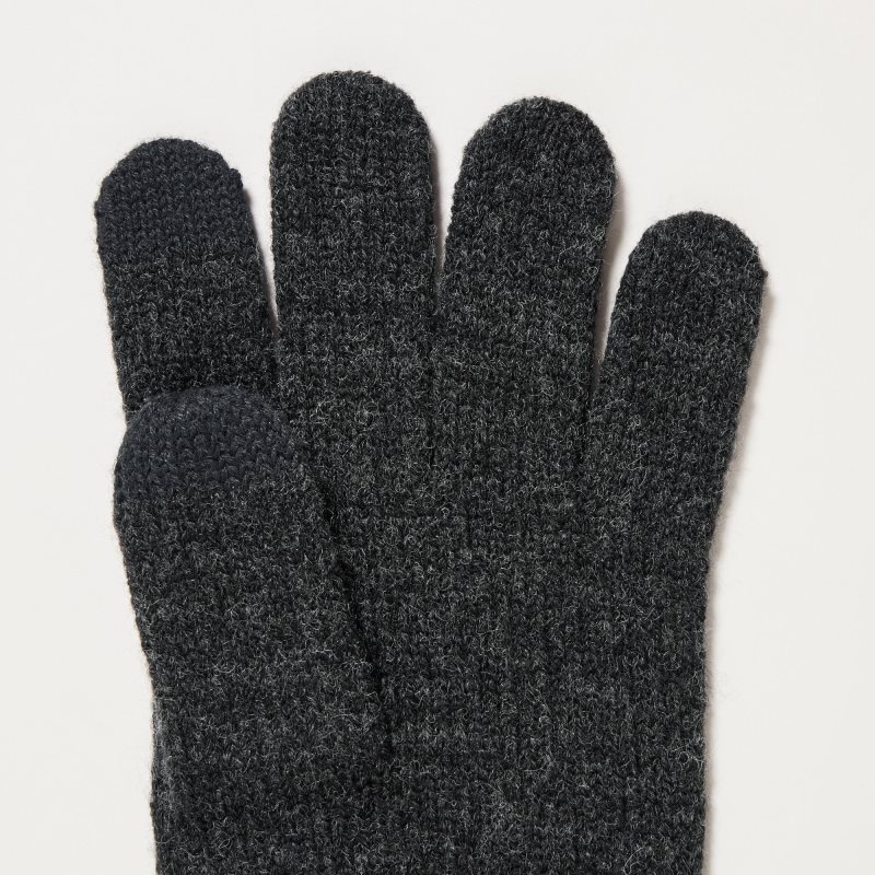 Black Men Uniqlo Heattech Gloves | USA WMRVS-7392