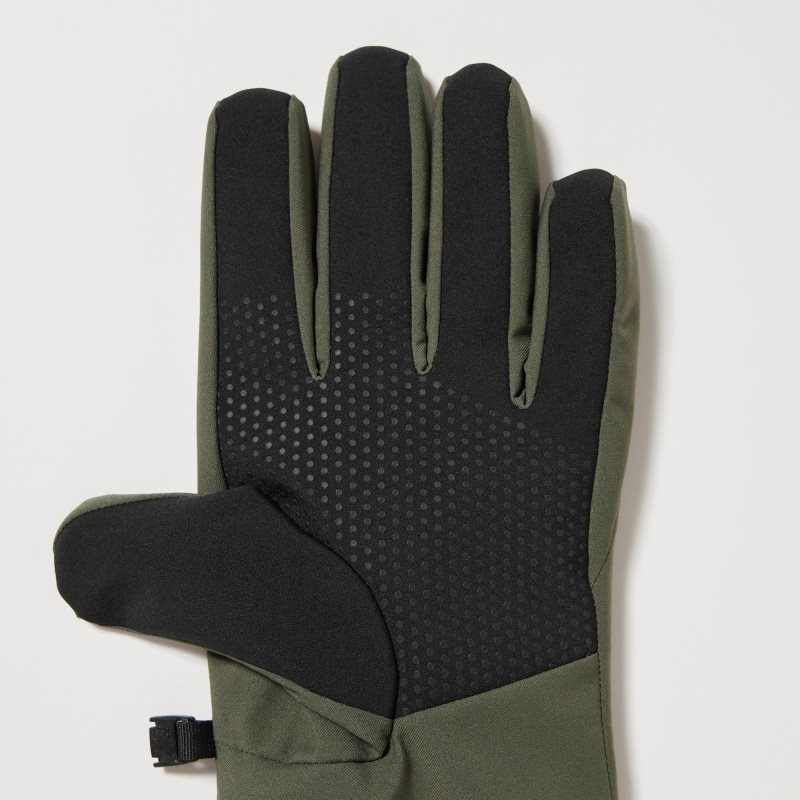 Black Men Uniqlo Heattech Lined Function Gloves | USA OIWLF-1704