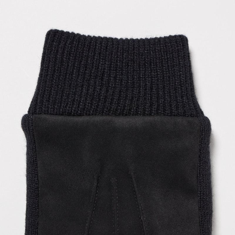 Black Men Uniqlo Heattech Lined Gloves | USA UITSE-9052