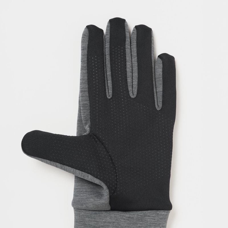 Black Men Uniqlo Heattech Lined Stretch Gloves | USA OCYHJ-3861