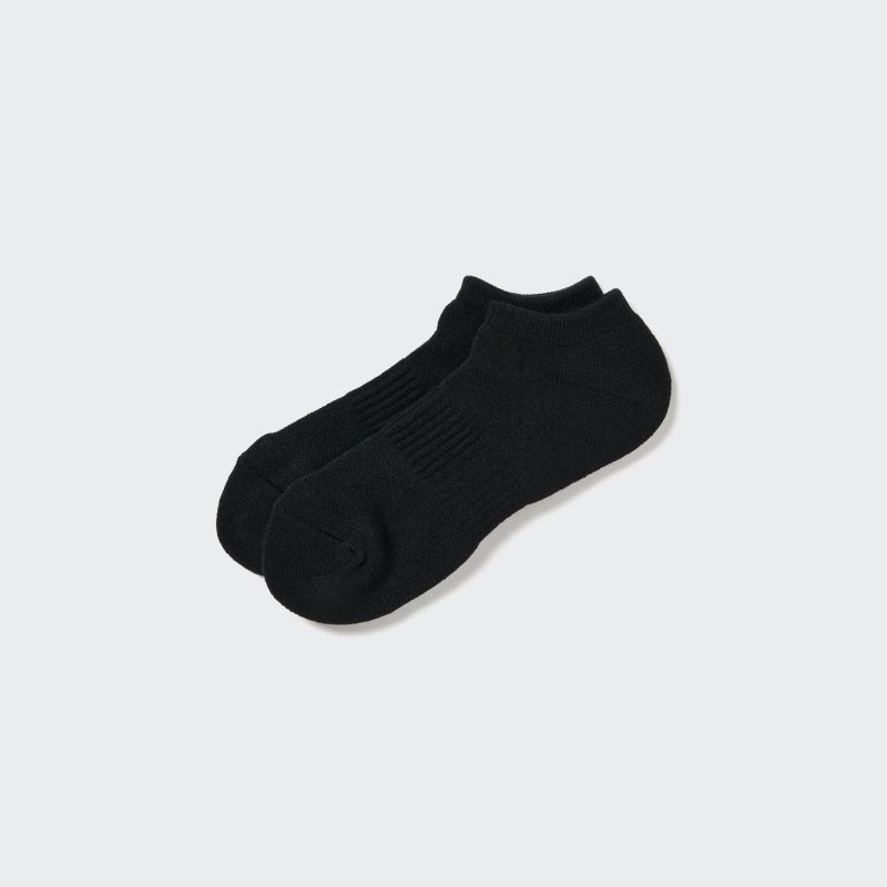 Black Men Uniqlo Heattech Pile Short Socks | USA ZWIOX-4301