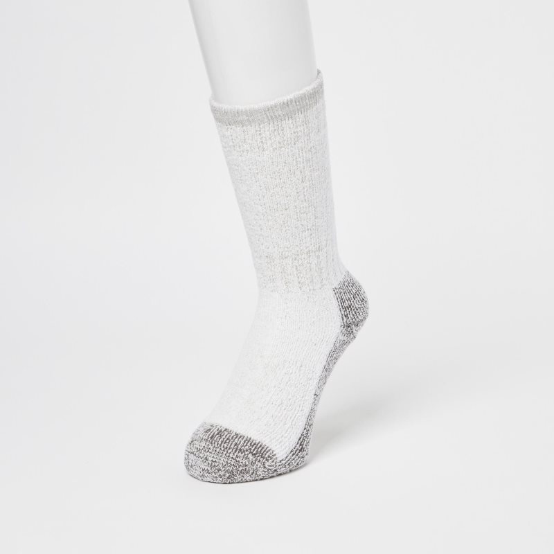 Black Men Uniqlo Heattech Soft Pile Heather Socks | USA DQYCR-3657