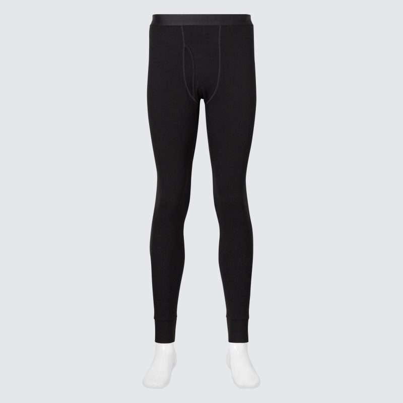 Black Men Uniqlo Heattech Ultra Warm Tight | USA JQIOV-3187