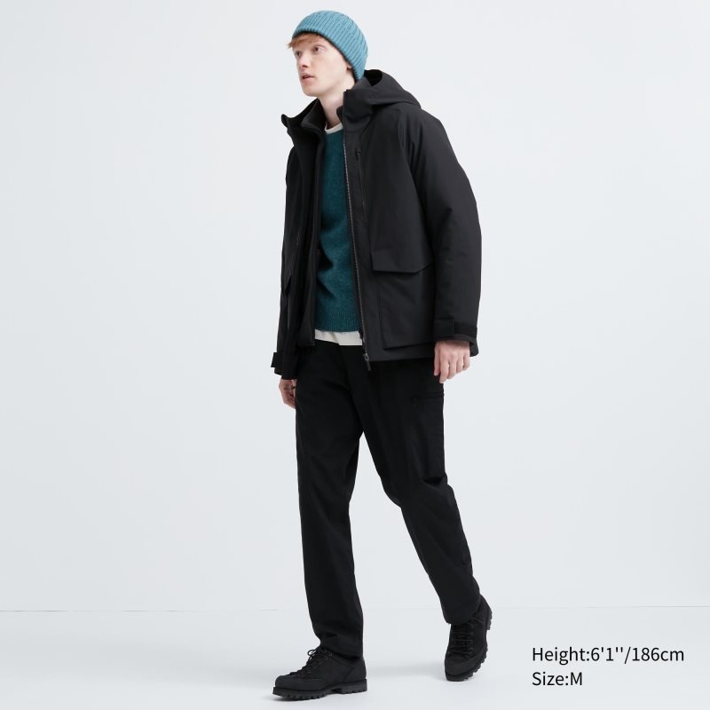 Black Men Uniqlo Hybrid Down (3d Cut) Parka | USA CNLYH-9731