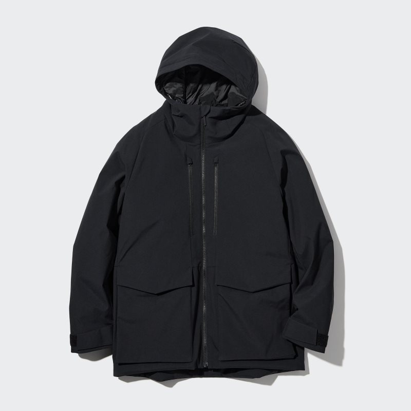 Black Men Uniqlo Hybrid Down (3d Cut) Parka | USA CNLYH-9731