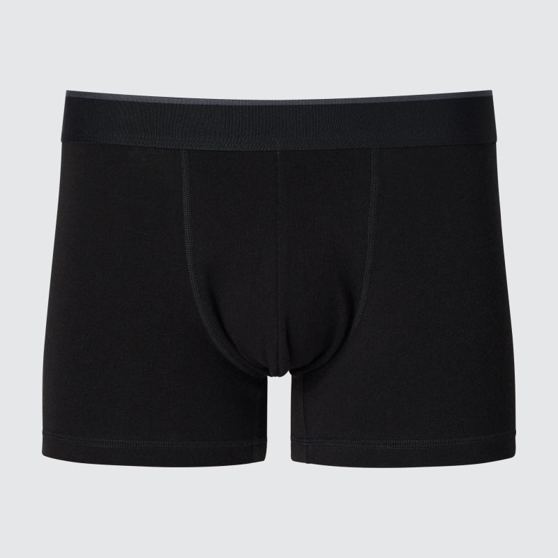 Black Men Uniqlo Low-rise Cotton Boxer Briefs | USA GQRIT-4629