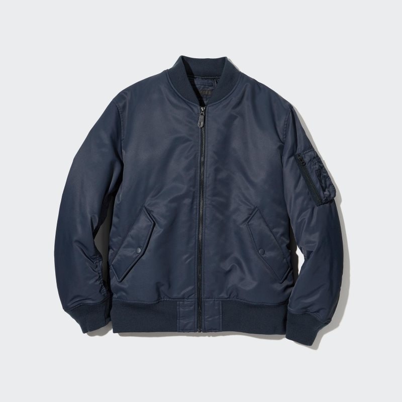 Black Men Uniqlo Ma-1 Jackets | USA OPFEJ-3870