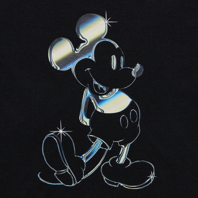 Black Men Uniqlo Mickey Stands Ut (Short Sleeve Graphic) T Shirts | USA XCBNI-0349