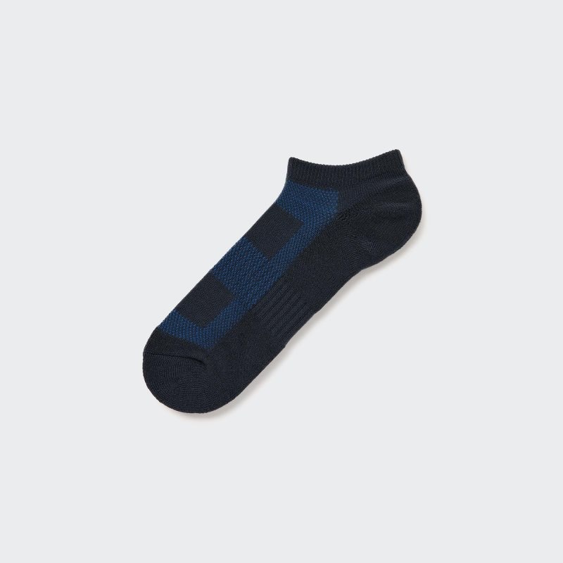 Black Men Uniqlo Pile Mesh Short Socks | USA WRFMH-5017