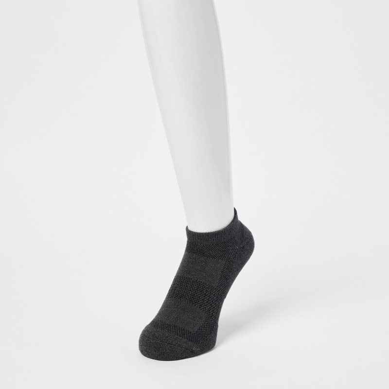 Black Men Uniqlo Pile Mesh Short Socks | USA WRFMH-5017